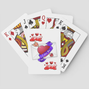 Valentijnse afspeelkaartdeck pokerkaarten