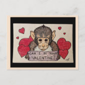 Valentijnse apenkast Briefkaart (Voorkant)