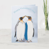 Valentijnse Artic King Penguin Feestdagen Kaart (Voorkant)
