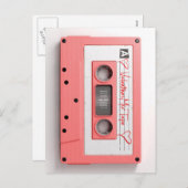  Valentijnse audio-cassette Feestdagenkaart (Voorkant / Achterkant)