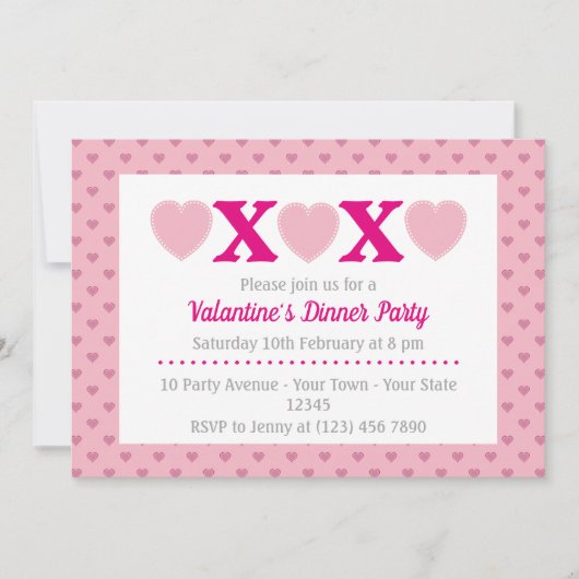 Valentijnse avondeten kaart (Voorkant)