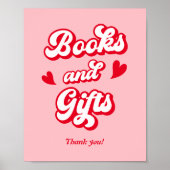Valentijnse Baby shower boeken en geschenken Poster (Voorkant)