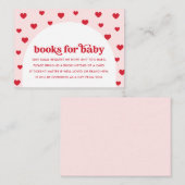 Valentijnse Baby shower Boeken voor Baby Informatiekaartje (Voorkant / Achterkant)