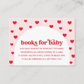 Valentijnse Baby shower Boeken voor Baby Informatiekaartje (Voorkant)