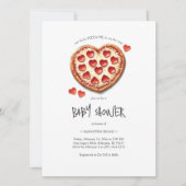 Valentijnse Baby shower Pizza Party Kaart (Voorkant)