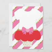 Valentijnse Baby shower uitnodiging, faux glitter Kaart (Achterkant)