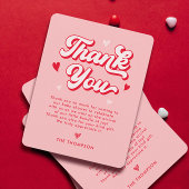 Valentijnse Baby showers Bedankkaart