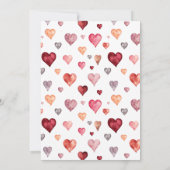 Valentijnse Baby showers Een beetje lieverd harten Kaart (Achterkant)