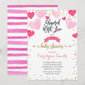 Valentijnse baby showers gedoucht met liefde kaart (Voorkant / Achterkant)