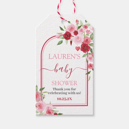 Valentijnse Baby showers Gift Label Cadeaulabel (Voorkant)