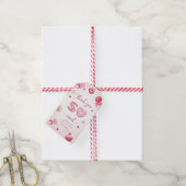 Valentijnse baby showers lieverd dank u cadeaulabel (Met Touw)
