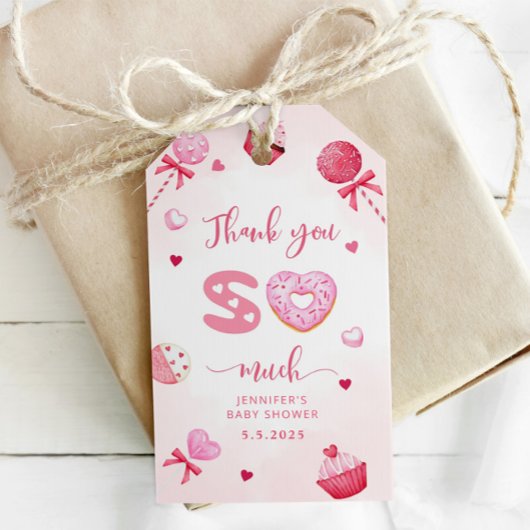 Valentijnse baby showers lieverd dank u cadeaulabel