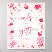 Valentijnse baby showers lieverd Kaarten en gesche Poster (Voorkant)