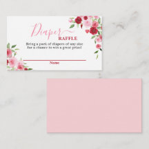 Valentijnse Baby showers Luier Raffle Kaart