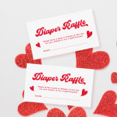Valentijnse Baby showers luierkrabbel Informatiekaartje