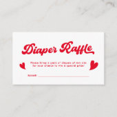 Valentijnse Baby showers luierkrabbel Informatiekaartje (Voorkant)