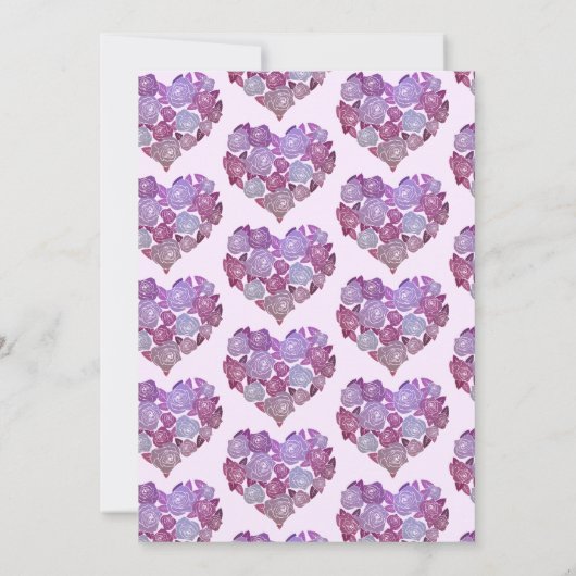 Valentijnse baby showers uitnodiging Romantisch (Achterkant)