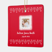 Valentijnse Baby-verlies Keepsake Foto Ornament (Links)
