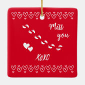 Valentijnse Baby-verlies Keepsake Foto Ornament (Achterkant)