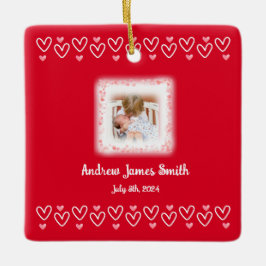 Valentijnse Baby-verlies Keepsake Foto Ornament