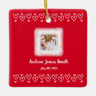 Valentijnse Baby-verlies Keepsake Foto Ornament