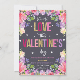 Valentijnse Baby Zwangerschap Feestdagenkaart