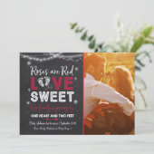 Valentijnse Baby Zwangerschap Feestdagenkaart (Staand voorkant)