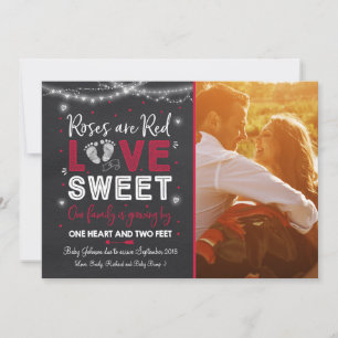 Valentijnse Baby Zwangerschap Feestdagenkaart