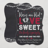 Valentijnse Baby Zwangerschap Feestdagenkaart (Voorkant / Achterkant)