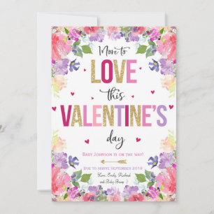 Valentijnse Baby Zwangerschap Feestdagenkaart