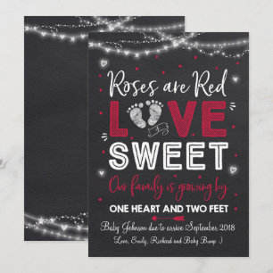 Valentijnse Baby Zwangerschap Kaart