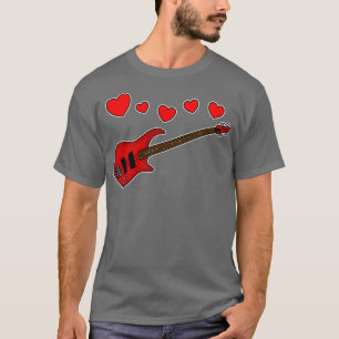 Valentijnse basgitaar basgitaar bassist bruiloft m t-shirt