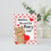 Valentijnse  Beary Best Hearts Feestdagenkaart (Staand voorkant)