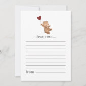 Valentijnse Beer Tijd Capsule Nota Kaart (Voorkant)