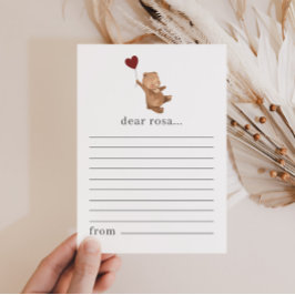 Valentijnse Beer Tijd Capsule Nota Kaart