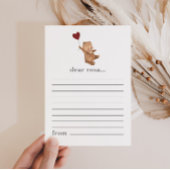 Valentijnse Beer Tijd Capsule Nota Kaart