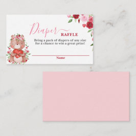 Valentijnse Beren Baby shower Luier Raffle Kaart