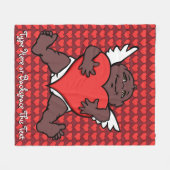 Valentijnse beugels voor Afrikaanse Cupid-tapes Fleece Deken (Voorkant (Horizontaal))