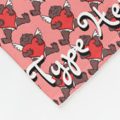 Valentijnse beugels voor Afrikaanse Cupid-tapes Fleece Deken (Hoek)