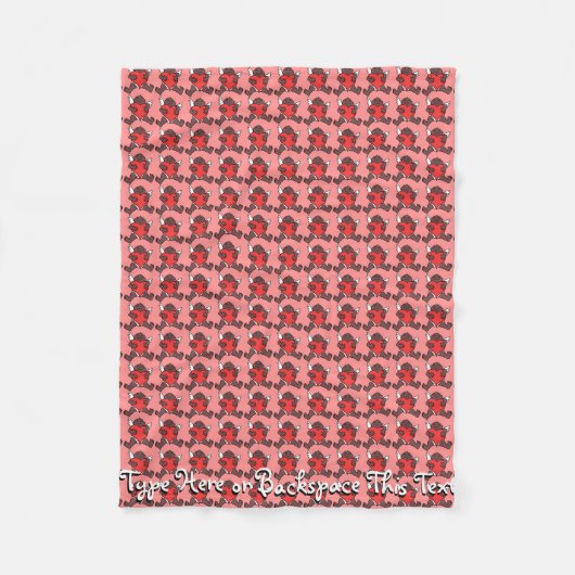 Valentijnse beugels voor Afrikaanse Cupid-tapes Fleece Deken (Voorkant)