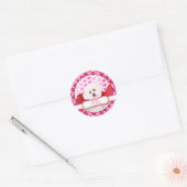 Valentijnse  - Bichon Frise - Lilly Ronde Sticker (Envelop)