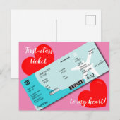 Valentijnse binnenschipinstapkaart briefkaart (Voorkant / Achterkant)