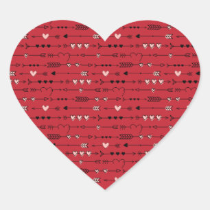 Valentijnse Birthday Heart Pink Hearts Arrows Love Hart Sticker