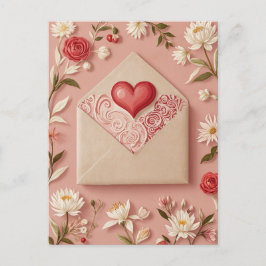 Valentijnse bloei feestdagenkaart