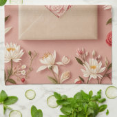 Valentijnse bloei theedoek (Gevouwen)