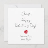 Valentijnse  Bloemen en harten Valentijns  Kaart (Achterkant)