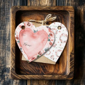 Valentijnse  Bloemen Hartvormig Cadeau Bedankjes Labels