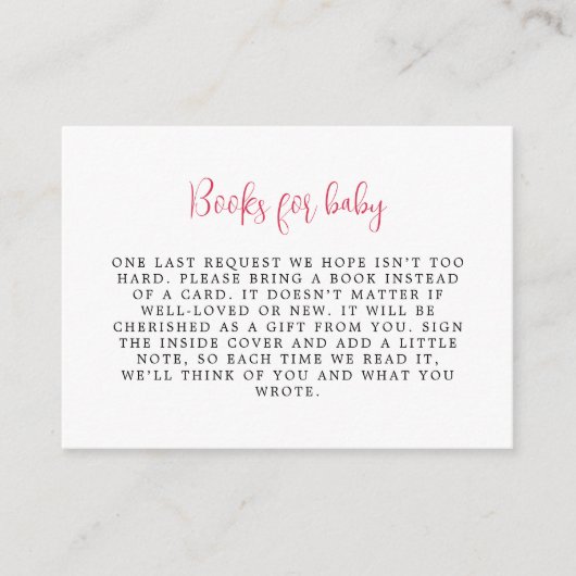 Valentijnse boeken voor Baby Informatiekaartje (Voorkant)