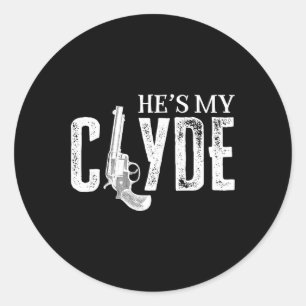 Valentijnse Bonnie Clyde Matching Couple Love Top Ronde Sticker