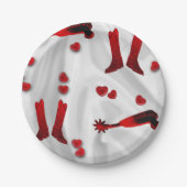 Valentijnse Borden van western partijpapier of bru Papieren Bordje (Voorkant)